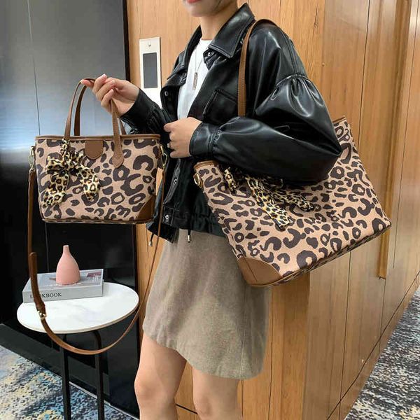 

bags tot bag autumn and winter new trend single shoulder armpit leopard pattern size fashionable texture women's purses