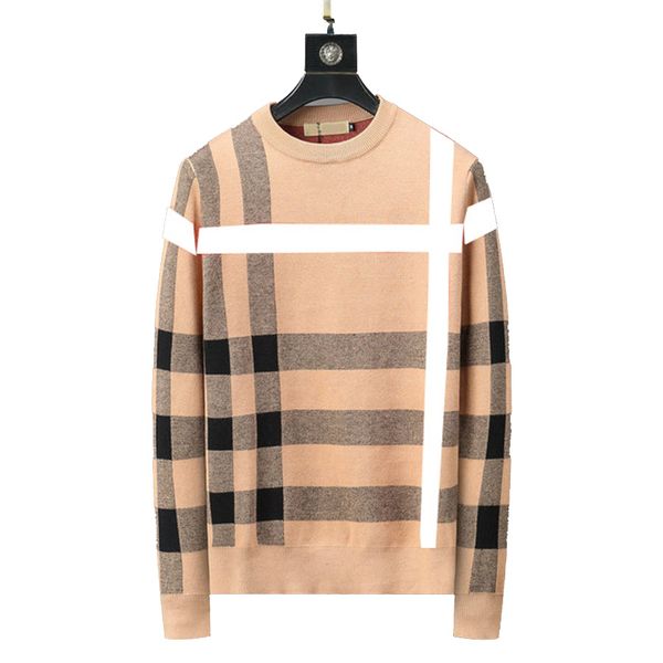 

men's sweater black and white check new brand alphabet stripe logo casual fashion warm wool yo printed anti pilling street hoodie movem, White;black