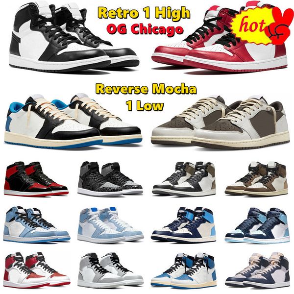 

boots og 1 basketball shoes jumpman 1s chicago black white rebellionaire bred patent georgetown dark mocha unc mens trainer sport sneakers