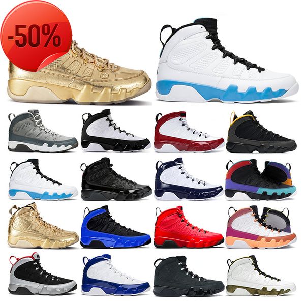 

boots mens basketball shoes 9s chile red 9 gym bred patent statue racer university blue gold countdown pack sport sneakers trainers size -1, Black