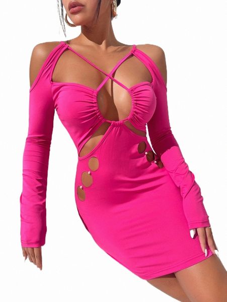 

casual dresses cut out crisscross backless bodycon dress c0tu#, Black;gray