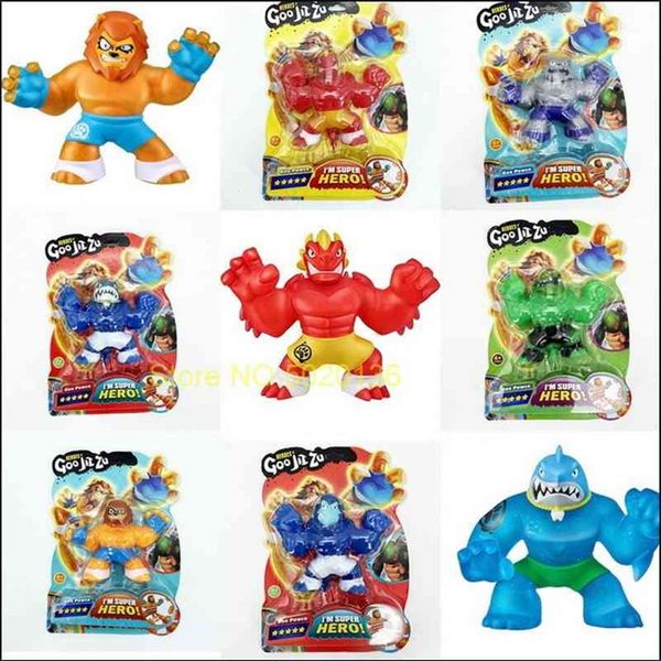 

goo jit games super heroes stress toys squeeze squishy rising anti soft dolls figurines collectible for kids gift zu198e