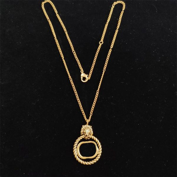 

classic animal head necklace designer metal letter pendant ing pattern accessories ladies party jewelry birthday gift218i, Silver