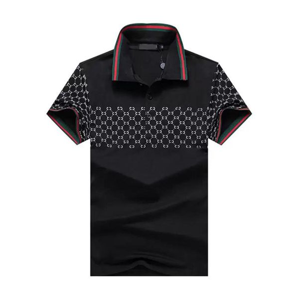 

italythe new fashion casual polo shirt men's brand wolf tshirt male sleeve lapel men black womentee homme t shirts letter m-3xl, White;black