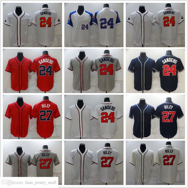 

new baseball 24 deion sanders jerseys stitched 27 authentic navy jersey breathable sport grey black red white home away blank size s-xxxl, Blue;black