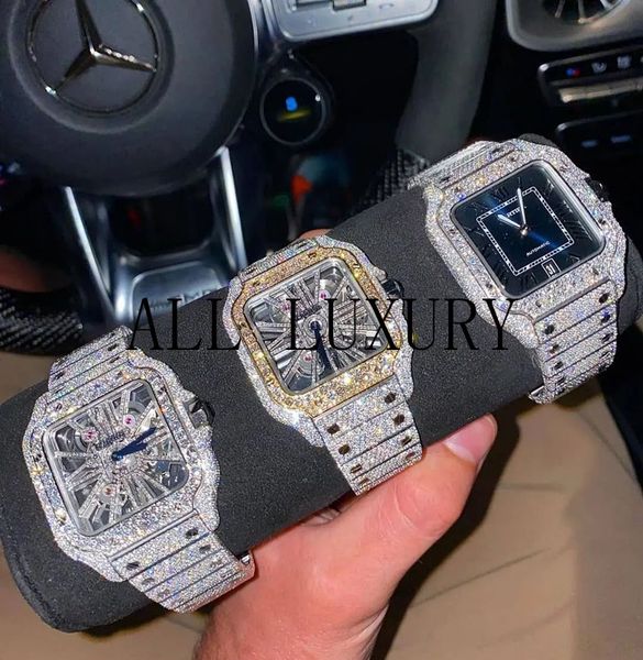 

luxury watches mens watch designer watches movement watches men moissanite watch iced out watch diamond watch montre automatic mechanical wa, Slivery;brown