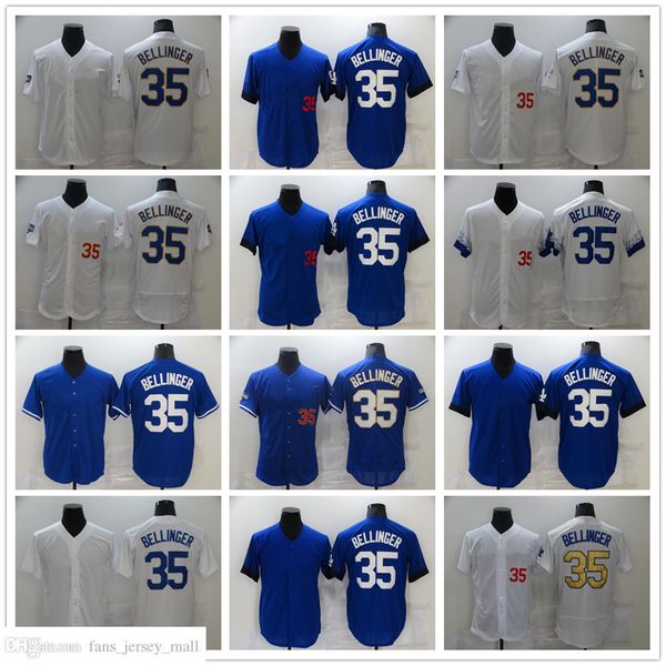 

new baseball 35 cody bellinger jerseys stitched jersey breathable sport blue white home away blank men size s-xxxl, Blue;black
