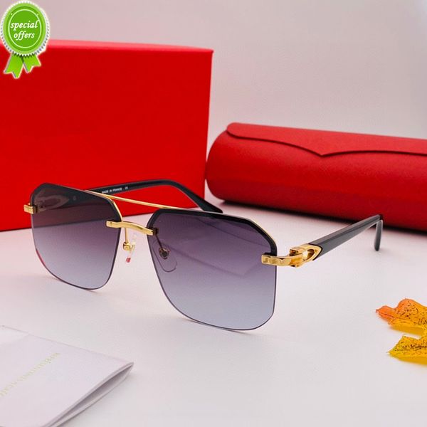 

sunglasses mens designer brands sunglass for men women style 0276 anti-ultraviolet retro invisible frame fashion eyeglass random, White;black