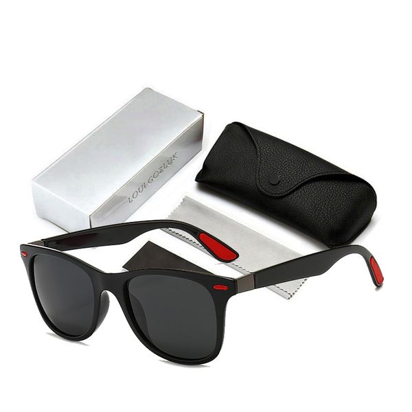 

fashion polarized square sunglasses men women ray luxury brand designer leisure travel driving sun glasses 4195g21, White;black