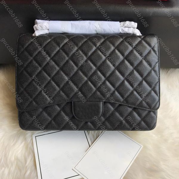 

tier 10a luxuries designers double flap bag mirror quality maxi 33cm womens real leather lambskin quilted black purse crossbody shoulder