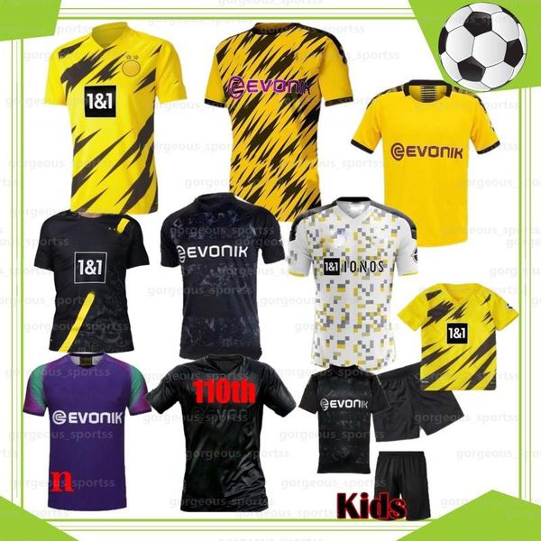 

borussia dortmund 17 haaland reyna 110th soccer jersey 19 20 21 hazard gotze reus pulisic witsel jersey paco alcacer football shirt, Black