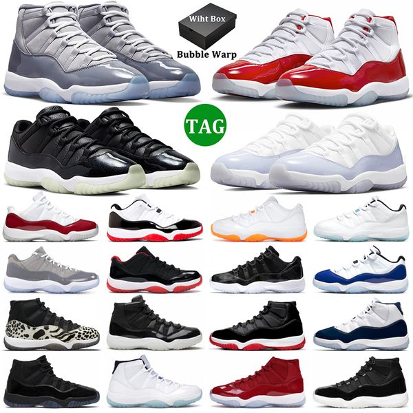 

2023 with box 11 low basketball shoes men women 11s cherry cool grey jubilee 25th anniversary 72-10 concord bred mens trainers sports jordam