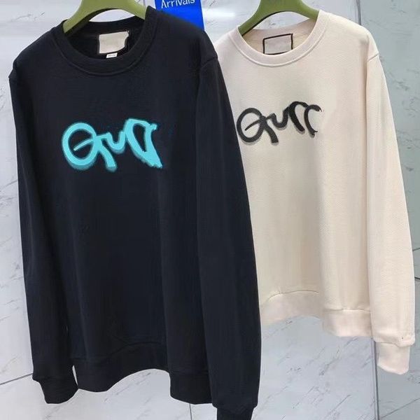 

2022 luxury brands hoodies men sweatshirts reflective letter printing fleece oversized hoodie double g fashion hip hop couples essentials, Black