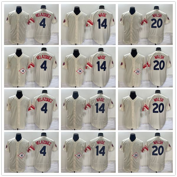 

ncaa baseball 4 andrew velazquez jerseys stitched 14 tyler wade 20 jared walsh jersey breathable sport beige home away blank size s-xxxl, Blue;black
