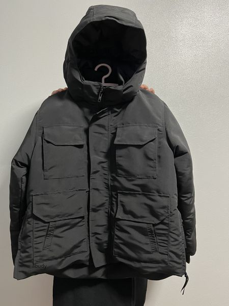 

winter men down jackets parka water hooded padded jacket casual long sleeve red black label outdoor jackets with zippers warm outwears high
