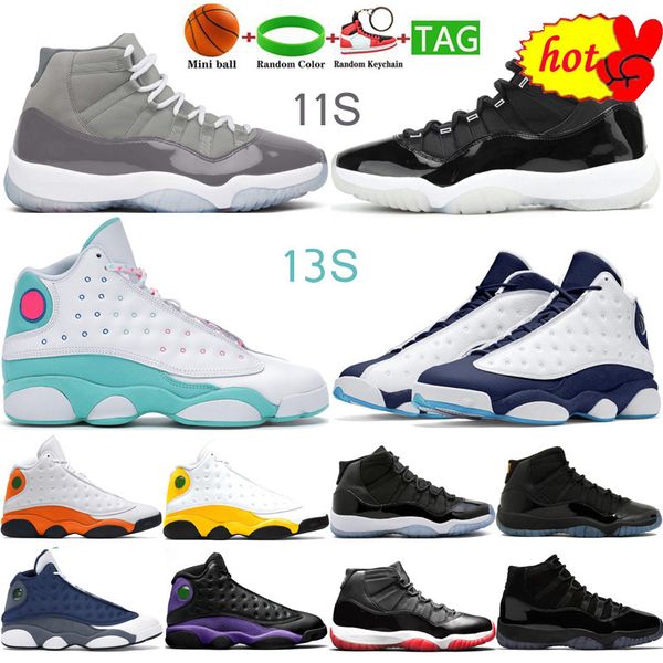 

boots jumpman 11s basketball shoes men women cool grey 13s flint aurora green mens trainers sports sneakers eur 36-47 bred gamma blue, Black
