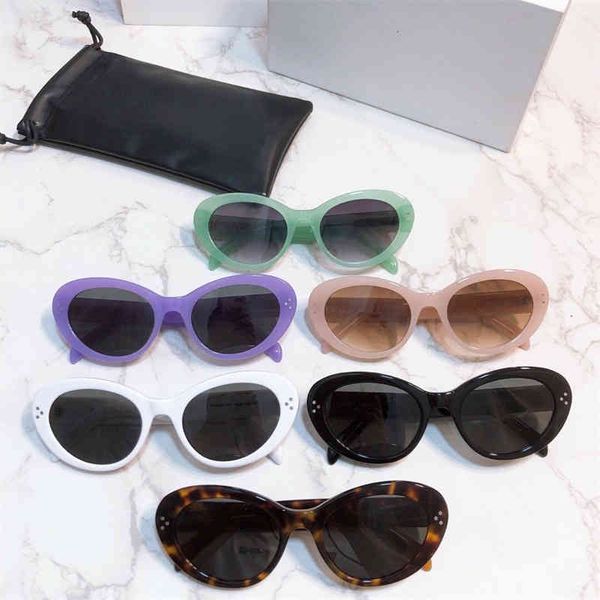 

sunglasses cl fashion oval frame sunglasses net red ins same 403 2ffm, White;black