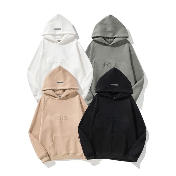 

designer hoodie ess warm hooded hoodies sweater suit mens womens fashion streetwear pullover sweatshirts loose hoodies lovers clothing, Black