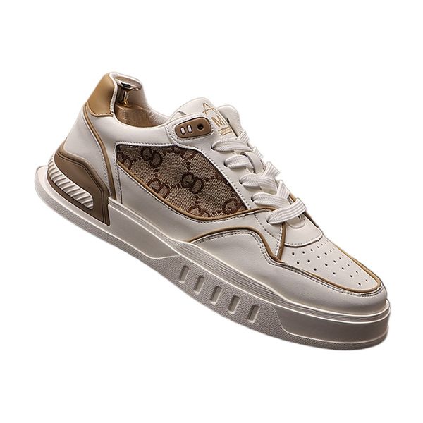 

luxury designers dress wedding party shoes spring autumn fashion breathable white sneakers round toe thick bottom oxford business driving wa, Black