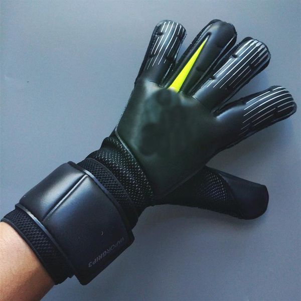 

2020 vg3 kids adults goalkeeper gloves without finger protection soccer thickened latex goal keeper gloves de futebol goalie gloves2127, Black