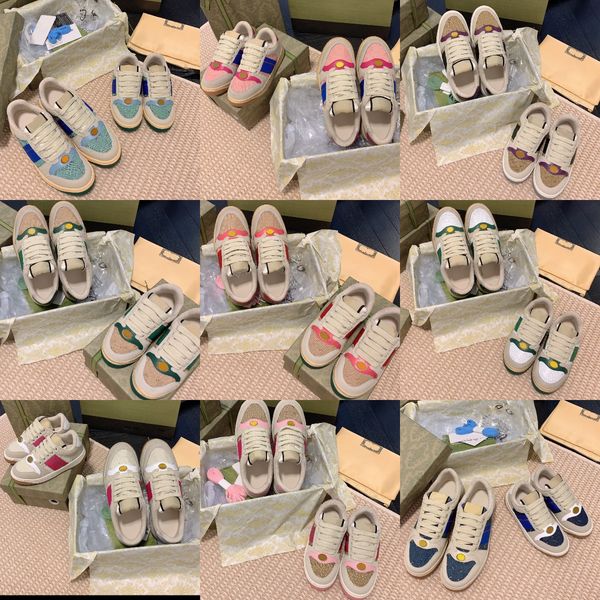 

kids size screener sneaker dirty casual shoes rhinestone diamond beige butter leather italy brand distressed green red stripe canvas skate l