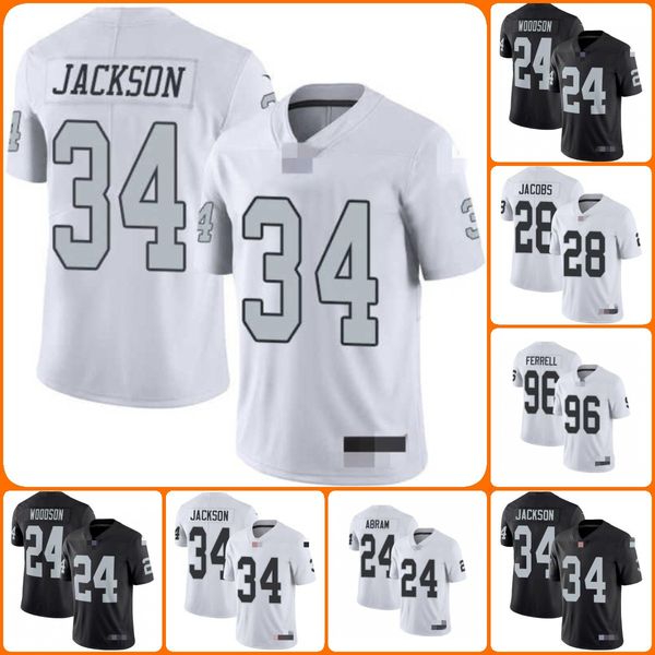 

football jersey custom las vegas'''raiders''17 davante adams 34 bo jackson 24 charles woodson''nfl'&, Black;red