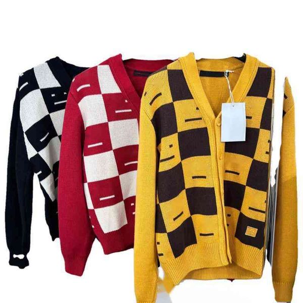 

cardigan sweaters ladies designer sweaters wool knit hoodies smiley embroidered jackets, White;black