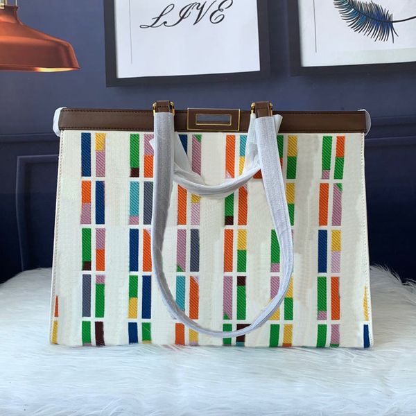 

women handbag quality tote hand bag apricot letter large handbag linen canvas handbag ladies shopping purse gold metal parts