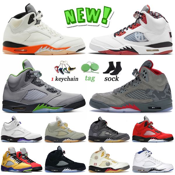 

new 2022 jumpman 5 basketball shoes 5s trainers shattered backboard quai 54 green bean p51 camo concord raging bull sail what the metallic