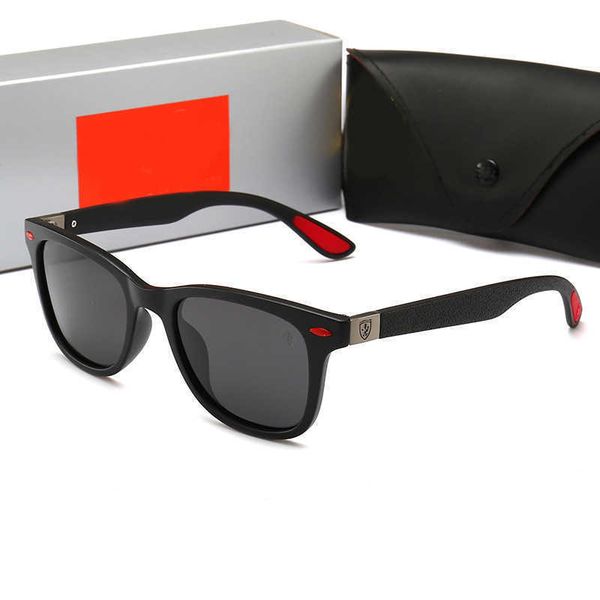 

glasses fashion polarized square sunglasses men women ray luxury brand designer leisure travel driving ban 4195 sun glasses, White;black