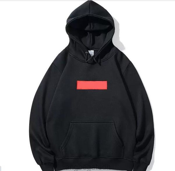 

men's hoodies sweatshirts designer fashion new color box hip hop streetwear classic embroidery letter marka fleece hoodie no cap fleece, Black