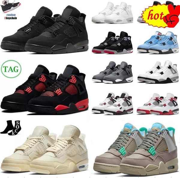 

boots 2022 men women basketball shoes jumpman 4 4s sneaker military black cat fire red thunder sail white oreo pure money dark mocha univers