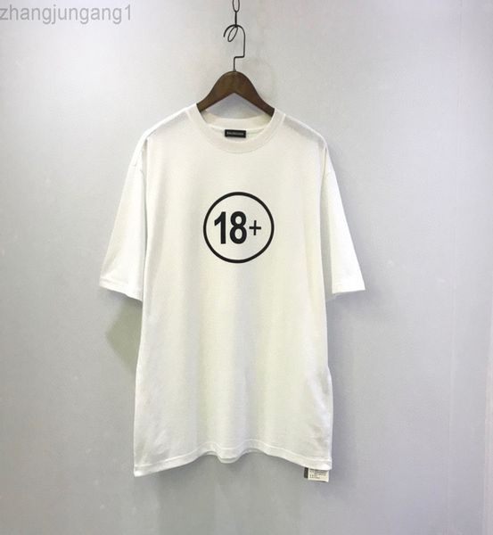 

222ss designer t shirt balenciga 18 letter printed brand men women tshirts front letters woman t shirt size 5xl casual large half sleeve t-s, White;black