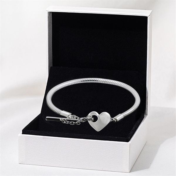 

womens 925 sterling silver bracelets femme diy jewelry fit pandora beads lady gift with original box fashion classic t heart snake248i, Golden;silver
