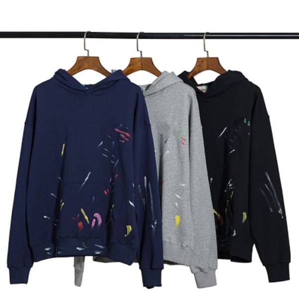 

21ss men's hoodies sweatshirts galleries dept designer hoodie sweatshirt pullover long sleeve shirt autumn fall winter vintage men wome, Black