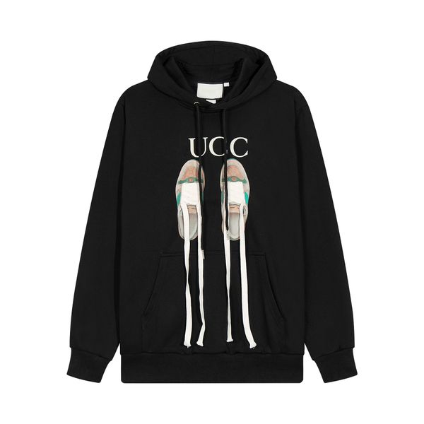 

warm hooded hoodies men fashion streetwear pullover designer sweatshirts, Black