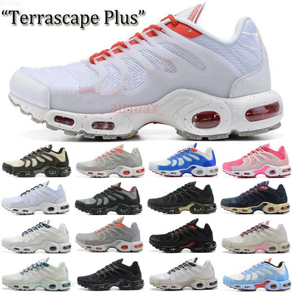 

2022 new fashion tn plus terrascape running shoes for women mens tns tuned midnight navy blue pink red beige black metallic gold tan