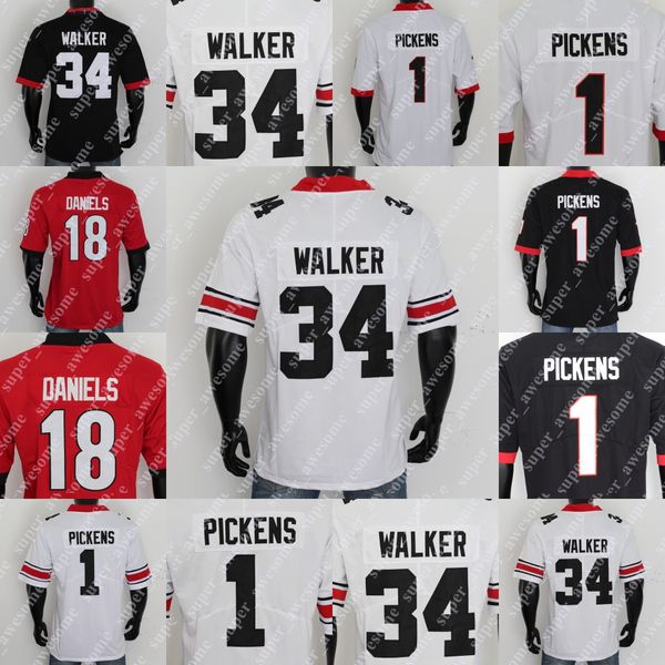 

adonai mitchell jersey carson beck daijun edwards kenny mcintosh kearis jackson kelee ringo marcus rosemy-jacksaint chriser smith malaki sta, Black;red