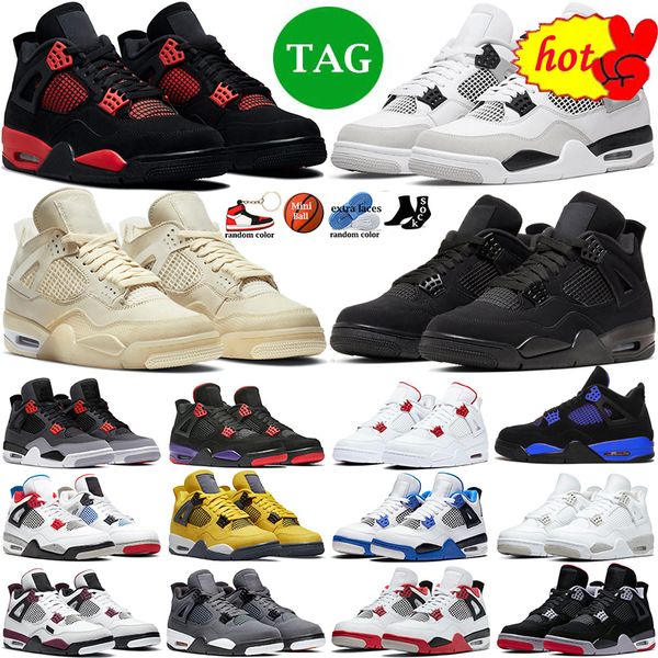 

boots jumpman 4 basketball shoes for men women 4s military black cat sail red thunder white oreo blue university infrared mens sports sneake
