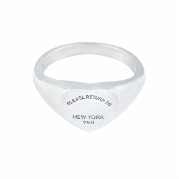 

t edition stainless women mens band ring please return to new york heart jewelry rings gold silver rose color242w224a