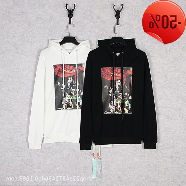 

designer hoodies new high-quality virgin oil painting seri print men's and women's hoodie batch in autumn and winter 2020 factory, Black
