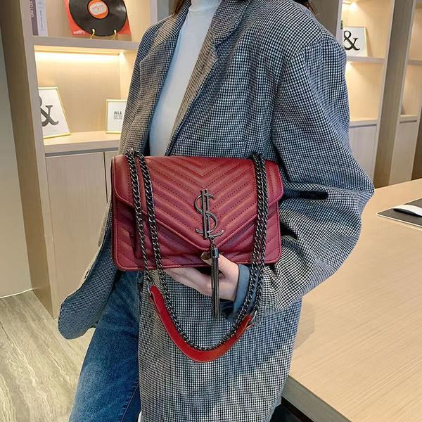 

small bags 2022 new rhombus chain bag shoulder messenger bag women's handbag wallet double compartment