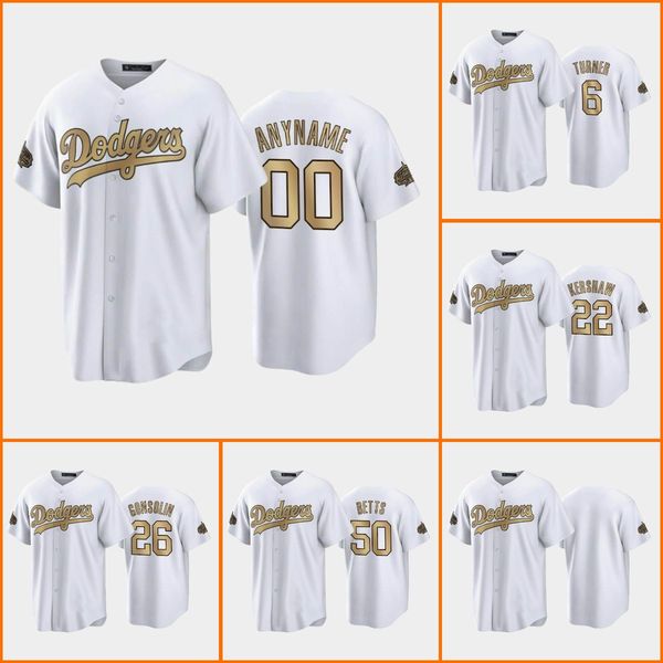 

baseball jersey wholesale custom 2022 all-star nl los angeles''dodgers''men white #26 tony gonsolin #6 trea turner #50 m, Black
