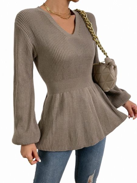 

women's sweaters lantern sleeve peplum sweater z8an#, White;black