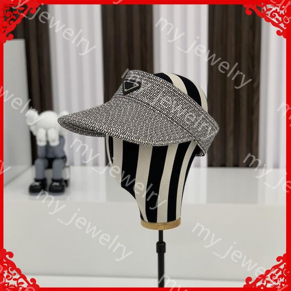 

mens sunhat luxurys caps hats designer baseball hats snapbacks visor hut fashion straw hat raffia empty cap sombrero grass braid ha275a, Blue;gray