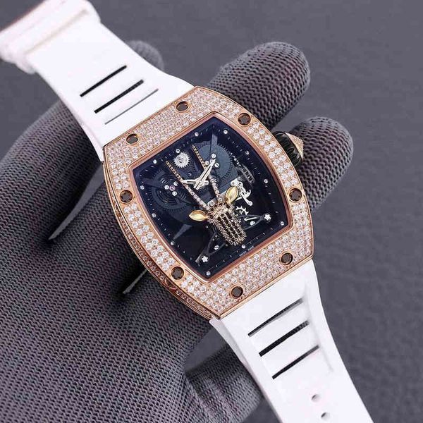 

watch leisure richa sk star seri es automatic machiner drill case tape millers mens wrist clock gmt reloj, Slivery;brown