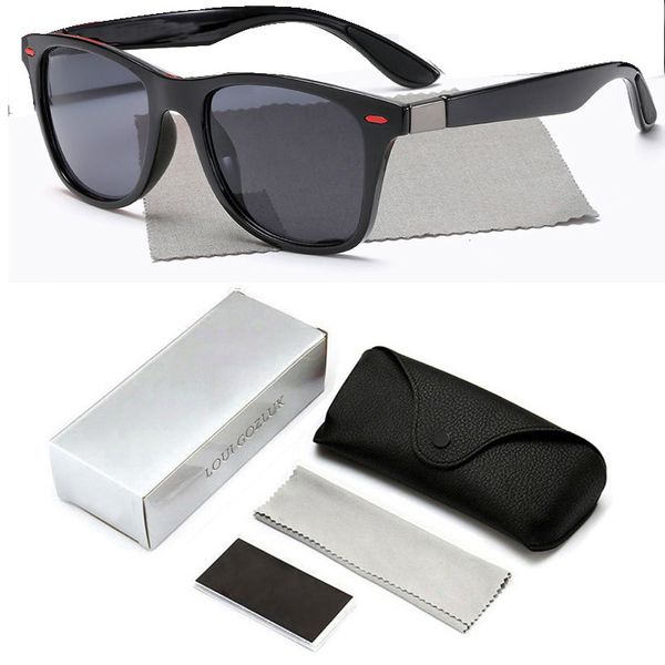 

4509 mirror sunglasses men women classic square plastic driving sun glasses male fashion black shades uv400 with logo, White;black