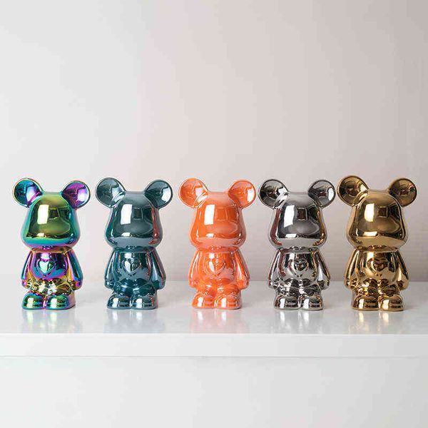 

decorative figurines creative colorful ceramic bear sculpture and statue piggy bank nordic home living room decoration desk accessories indo