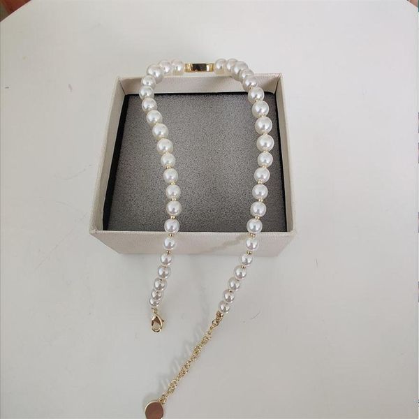 

selling necklace for woman bracelet new pearl alphabet fashion necklace wild personality necklace jewelry supply202c, Silver