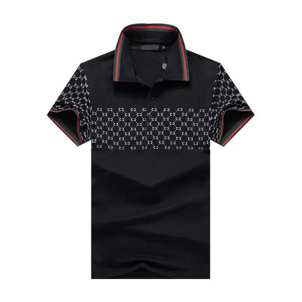 

mens designer polo shirt fashion men polos shirts print letter casual short sleeve t-shirts turn-down collar clothing, White;black